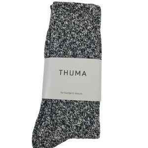 NWT Thuma Socks In Heather Charcoal For Lounge & Leisure One Size Cotton Blend